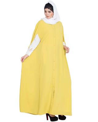 Lemon Plain Nida Abaya 3