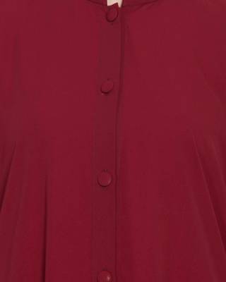 Maroon Plain kashibo Abaya 6