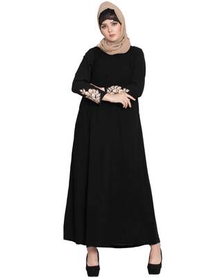 Black Plain kashibo Abaya 1