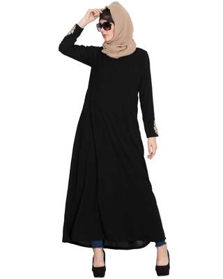 Black Plain kashibo Abaya 2