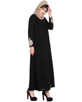 Black Plain kashibo Abaya 3