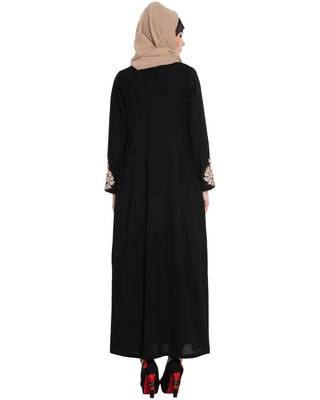 Black Plain kashibo Abaya 4