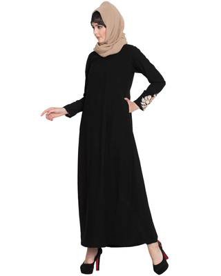 Black Plain kashibo Abaya 6