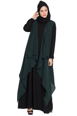 Dark Green Plain Nida Islamic Acessories 1