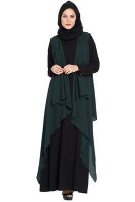 Dark Green Plain Nida Islamic Acessories 2