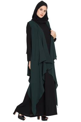 Dark Green Plain Nida Islamic Acessories 4