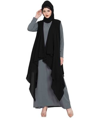 Black Free Size Shrug For Any Abaya 1