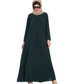 Green Plain kashibo Abaya