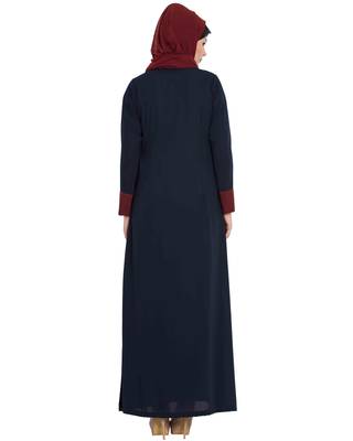 Black Plain kashibo Abaya 4