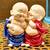 Karigaari India Handcrafted Resine Little Laughing Buddha Monk Sculpture