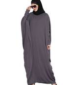 Grey Plain kashibo Abaya