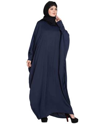 Navy Blue Plain kashibo Abaya 1