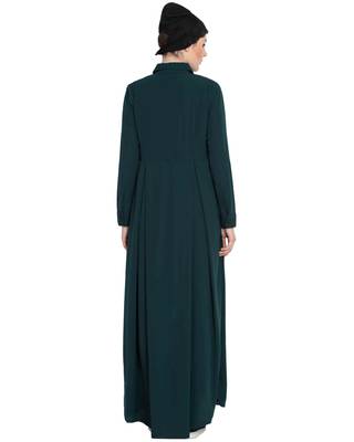 Green Plain kashibo Abaya 5