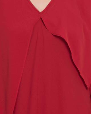 Red Plain kashibo Abaya 6