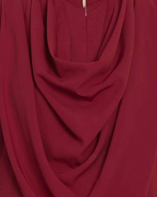 Maroon Plain kashibo Abaya 5