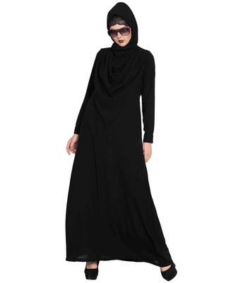 Black Plain kashibo Abaya 1
