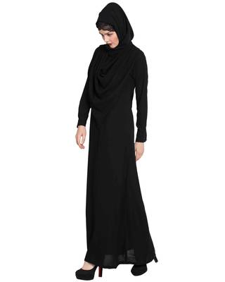 Black Plain kashibo Abaya 2