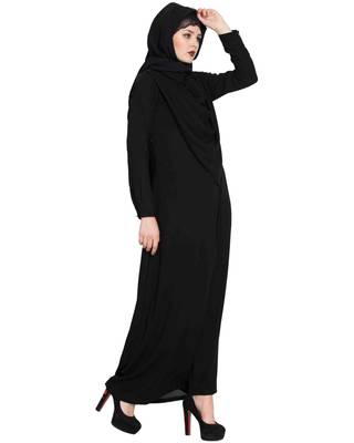 Black Plain kashibo Abaya 3