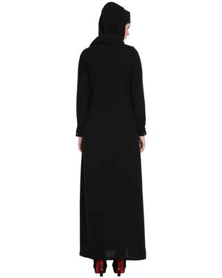 Black Plain kashibo Abaya 4