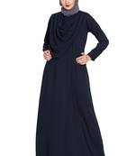 Navy Blue Plain kashibo Abaya