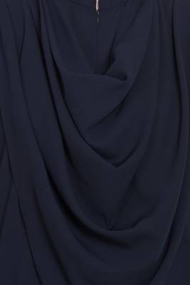 Navy Blue Plain kashibo Abaya 5