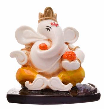 Karigaari India Handcrafted Resine Little Sitting Ganesha Idol Sculpture Vinayaka Showpiece Ganesha Idols 1