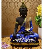 Karigaari India Handcrafted Resine Meditating Buddha Sculpture