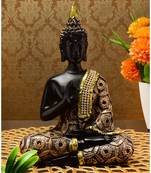 Karigaari India Handcrafted Resine Meditating Buddha Sculpture