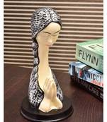 Karigaari India Handcrafted Resine Lady Praying Sculpture | Showpiece for Home and Office