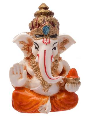 Karigaari India Handcrafted Resine Little Ganesha Showpiece for Home Decor I Vinayaka Showpiece Ganesha Idols 1