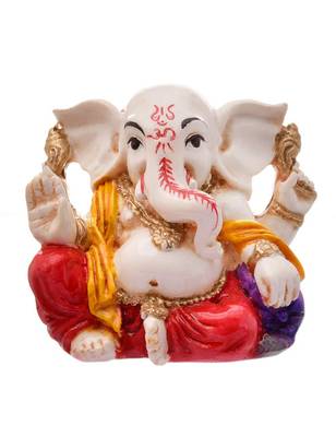 Karigaari India Handcrafted Resine Little Ganesha Idol Sculpture Vinayaka Showpiece Ganesha Idols 1