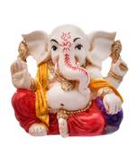 Karigaari India Handcrafted Resine Little Ganesha Idol Sculpture Vinayaka Showpiece Ganesha Idols