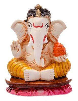 Karigaari India Handcrafted Resine Little Sitting Ganesha Idol Sculpture Vinayaka Showpiece Ganesha Idols 1
