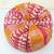 Handmade cotton kantha quilt Floral kids Bean Bag Chair, Round Bohemian Decorative Embroidered Ottoman Pouf, only cover