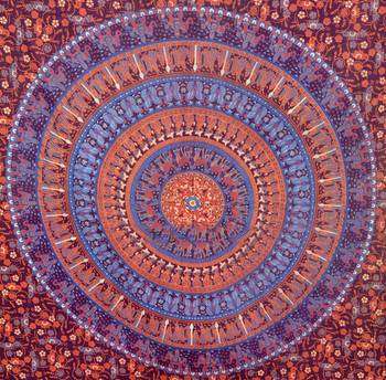 Mandala Window Tab top Curtains Drape Balcony Room Decor Curtain Boho Set Ethnic Windows & Panels Set Tab Top Tapestry 4