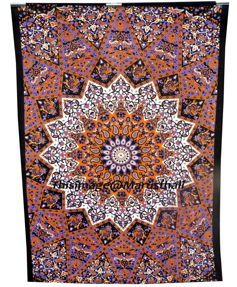 Hippie Tapestry Star Mandala Indian Dorm Wall Tapestries Twin Gypsy ...