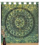Mandala Bedroom Window Tab top Curtains Drape Balcony Room Curtain Boho Set Tapestry Curtains, Drape & Valances Bohemian