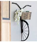 Karigaari Iron Cycle Wall Hanging (2.54 cm x 2.54 cm x 2.54 cm, Black)