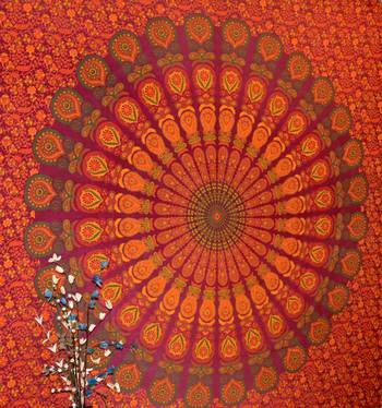 Indian Mandala Tapestry Gypsy Home Decor Window & Panel Set Bohemian Curtain Room Divider Blackout Balcony Sheer Curtain 3