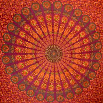 Indian Mandala Tapestry Gypsy Home Decor Window & Panel Set Bohemian Curtain Room Divider Blackout Balcony Sheer Curtain 4