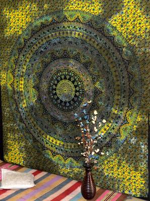 Indian Mandala Tapestry Gypsy Home Decor Window & Panel Set Bohemian Curtain Room Divider Blackout Balcony Sheer Curtain 3