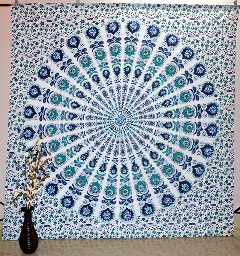 Mandala Indian Queen Tapestry Wall Hanging Hippie Bedspread Ethnic Decor Blanket