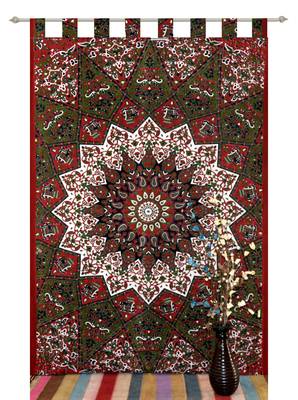 Indian Mandala Curtains Set Decorative Indian Tab top Tapestry Tab Top Curtains mandala curtains for bedroom 2