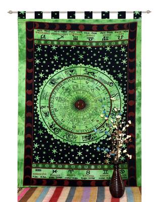 INDIAN MANDALA Kitchen Window Curtains & Valances Set Dorm Tab top Tapestry Drape Balcony Curtain Boho Set Hippie panel 1