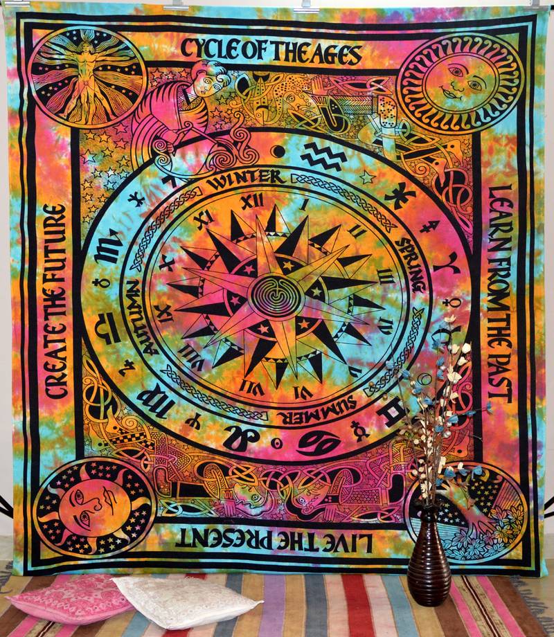 Mandala Indian Queen Wall Tapestry Throw Tapestries Hippie Wall Hanging ...