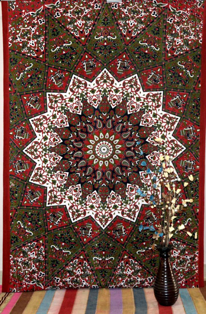 Indian Wall Mandala Twin Tapestry Throw Tapestries Hippie Wall Hanging ...