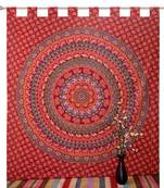 Mandala Bedroom Window Tab top Curtains Drape Balcony Room Curtain Boho Set Tapestry Curtains, Drape & Valances Bohemian