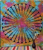 Indian Mandala Queen Tapestry Ethnic Tapestries Throw Tapestries Wall Hanging Wall Art