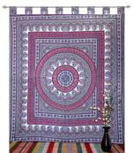 Mandala Bedroom Window Tab top Curtains Drape Balcony Room Curtain Boho Set Tapestry Curtains, Drape & Valances Bohemian