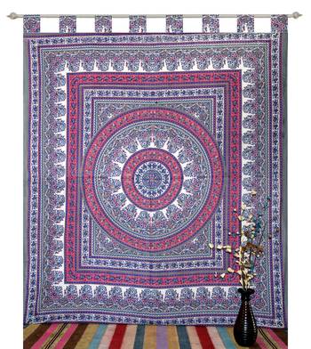 Mandala Bedroom Window Tab top Curtains Drape Balcony Room Curtain Boho Set Tapestry Curtains, Drape & Valances Bohemian 2